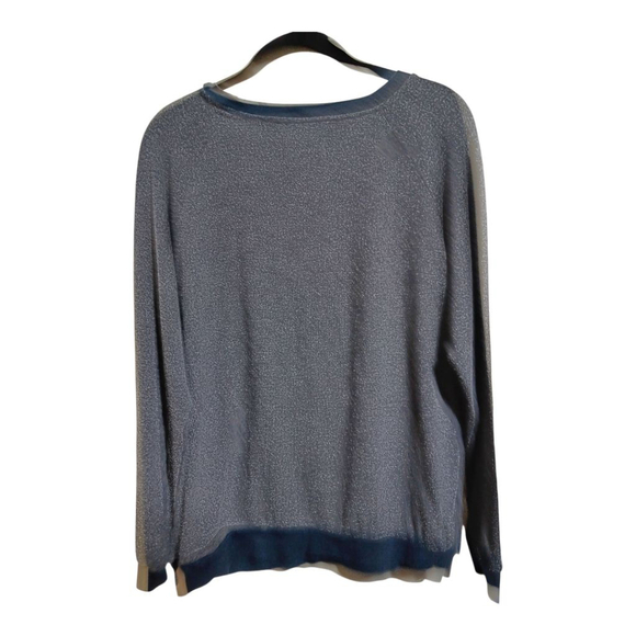 Sol Angelous New Arc Logo Pullover Crewneck Knit Top Sweatshirt in Grey and Navy - Picture 6 of 10